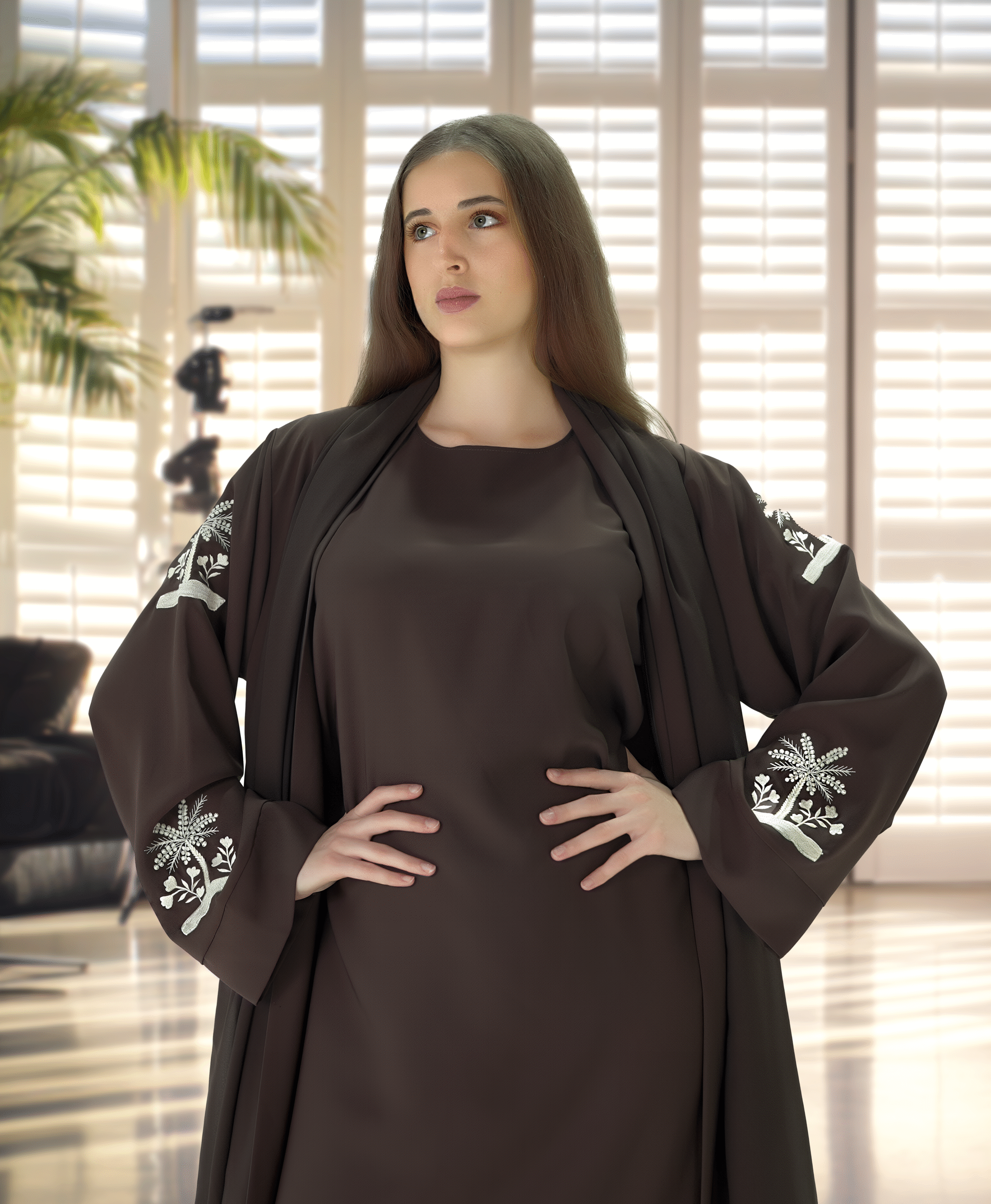 Maroon Majesty Abaya